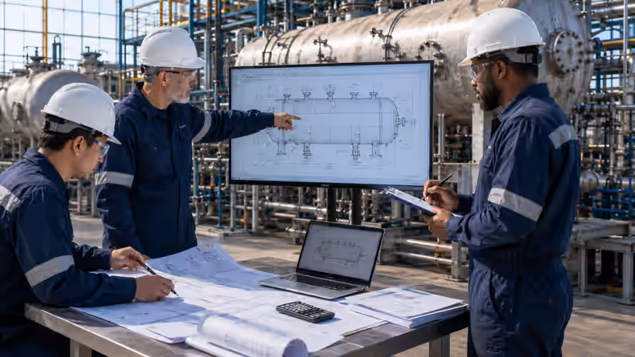 Cálculo de vasos de pressão com análise ASME e conformidade NR-13 em planta industrial da INTECHK