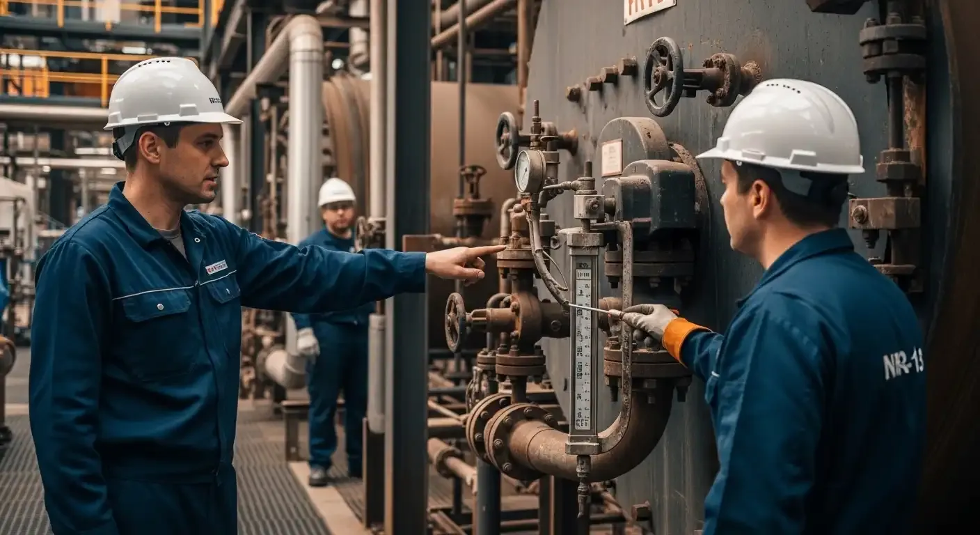 Curso Reciclagem de Operador de Caldeira em ambiente de treinamento técnico avançado para conformidade NR-13.