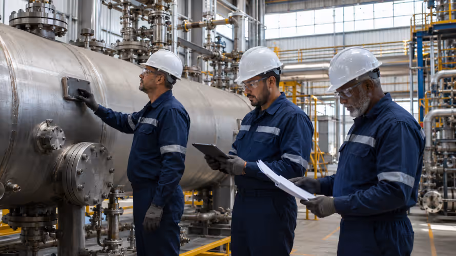 Enquadramento de vasos de pressão NR-13 com classificação PxV e conformidade em planta industrial da INTECHK